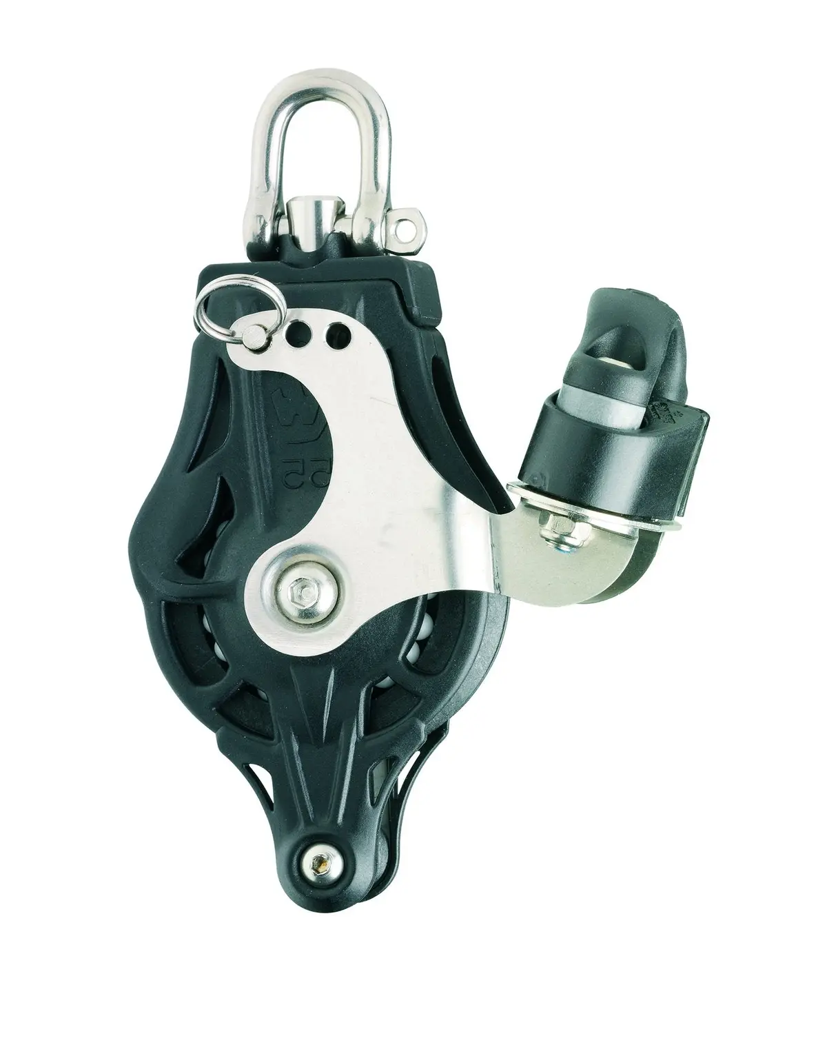 Wichard Single 1 3/8" (35Mm) Ball Bearing Block W/ Swivel Head, Becket & Cam Cleat 1