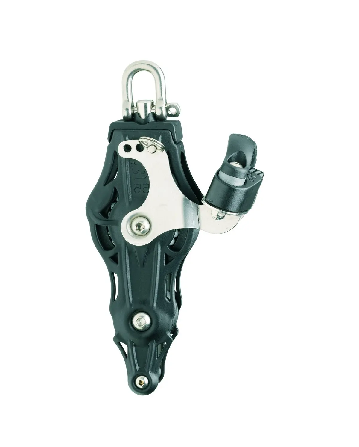 Wichard 2 11/64" (55Mm) Ball Bearing Fiddle Block W/ Swivel Head, Becket & Cam Cleat 1