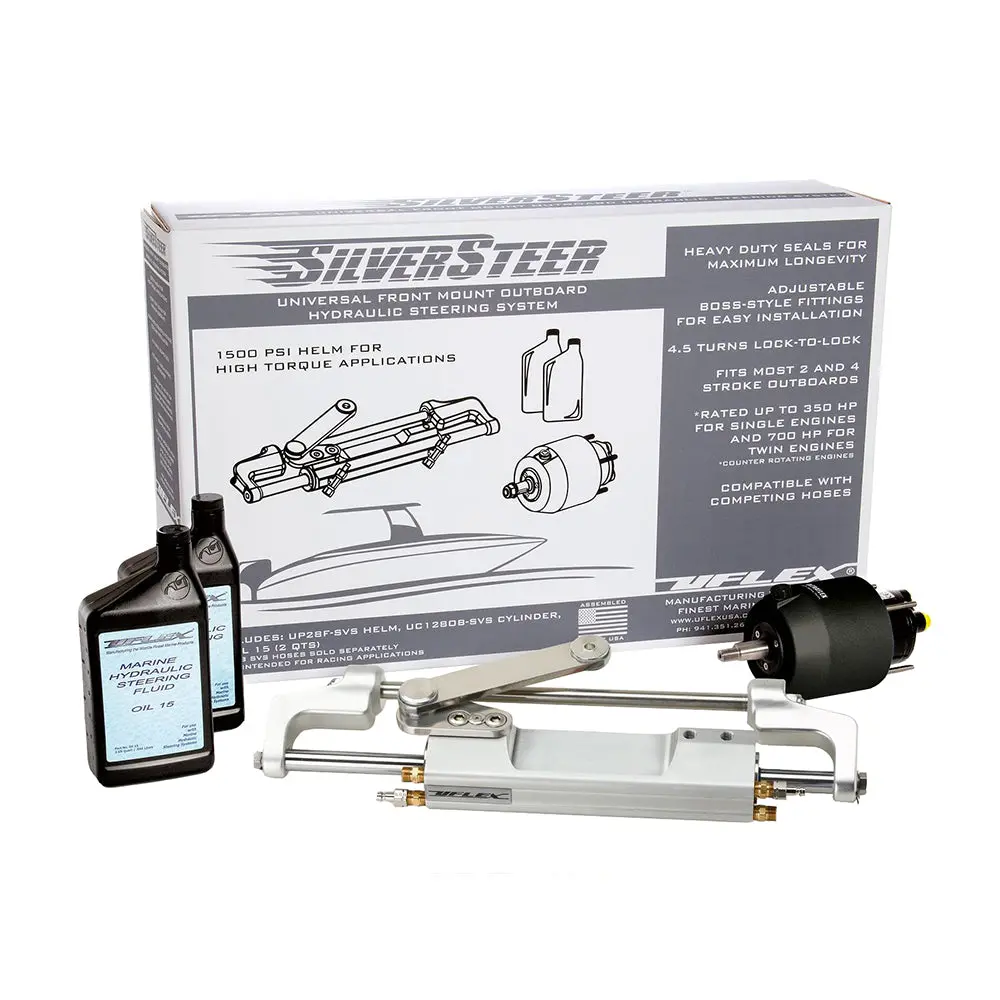 Uflex Silversteer Universal Front Mount Outboard Hydraulic Tilt Steering System - 1500Psi V2 [Silversteer 2Tb] 1