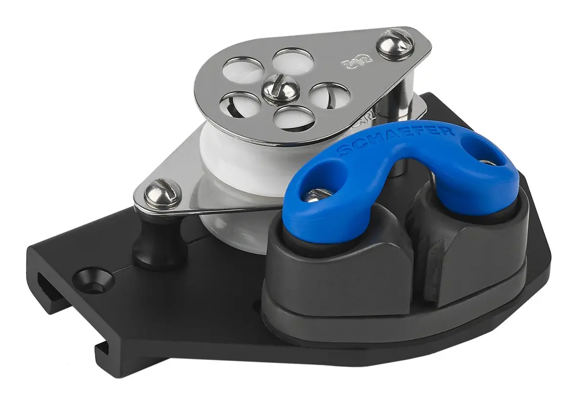 Schaefer 1 1/8" T-Track Control Block Double Sheave / Cam / Port 1