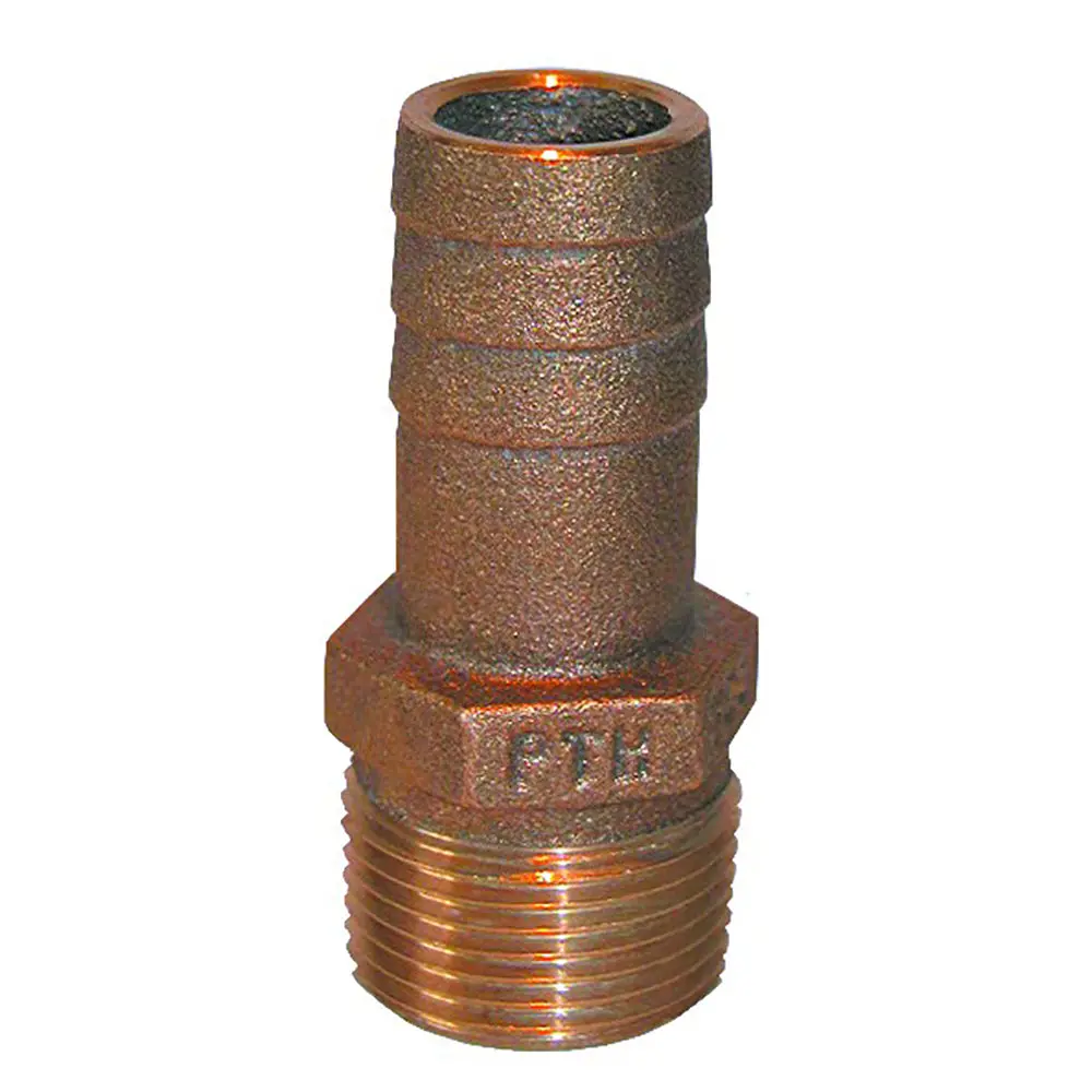 Groco 1-1/4" Npt X 1-1/4" Id Bronze Pipe To Hose Straight Fitting [Pth-1250] 1