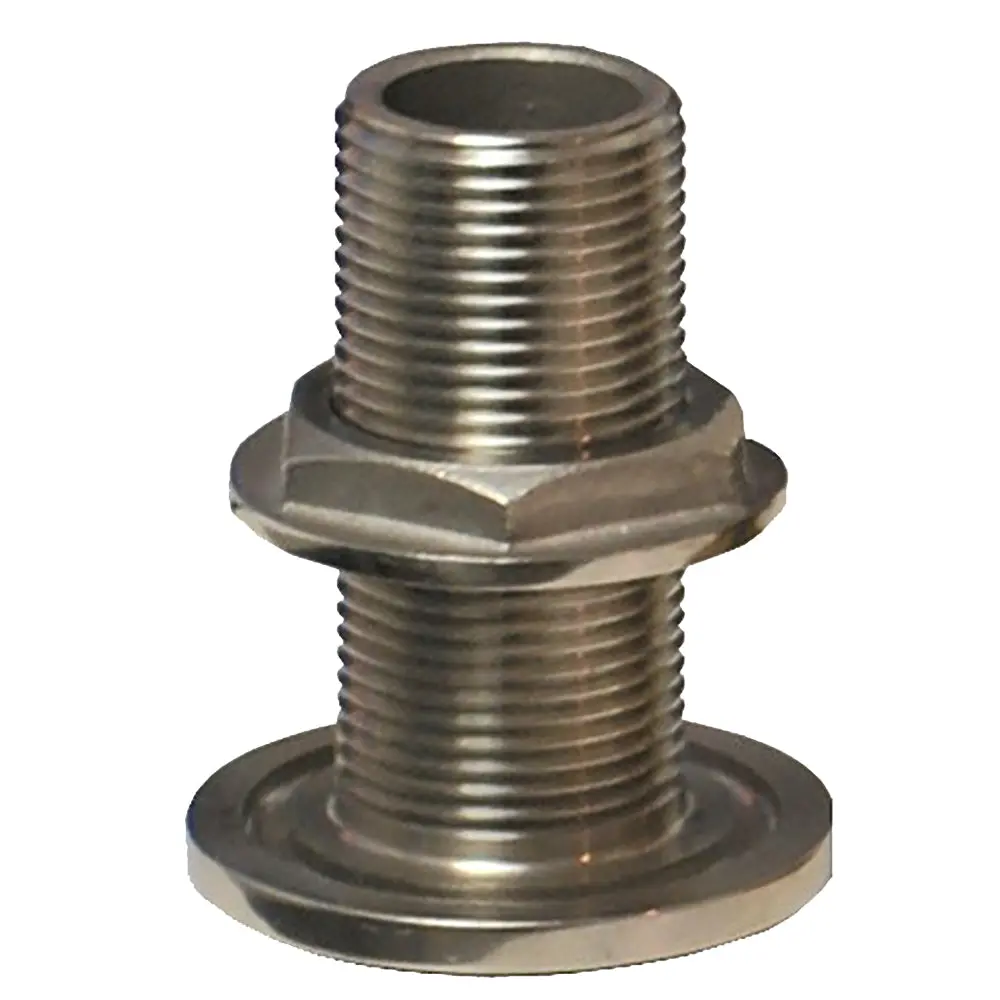 Groco 1-1/4" Nps Npt Combo Stainless Steel Thru-Hull Fitting W/Nut [Th-1250-Ws] 1