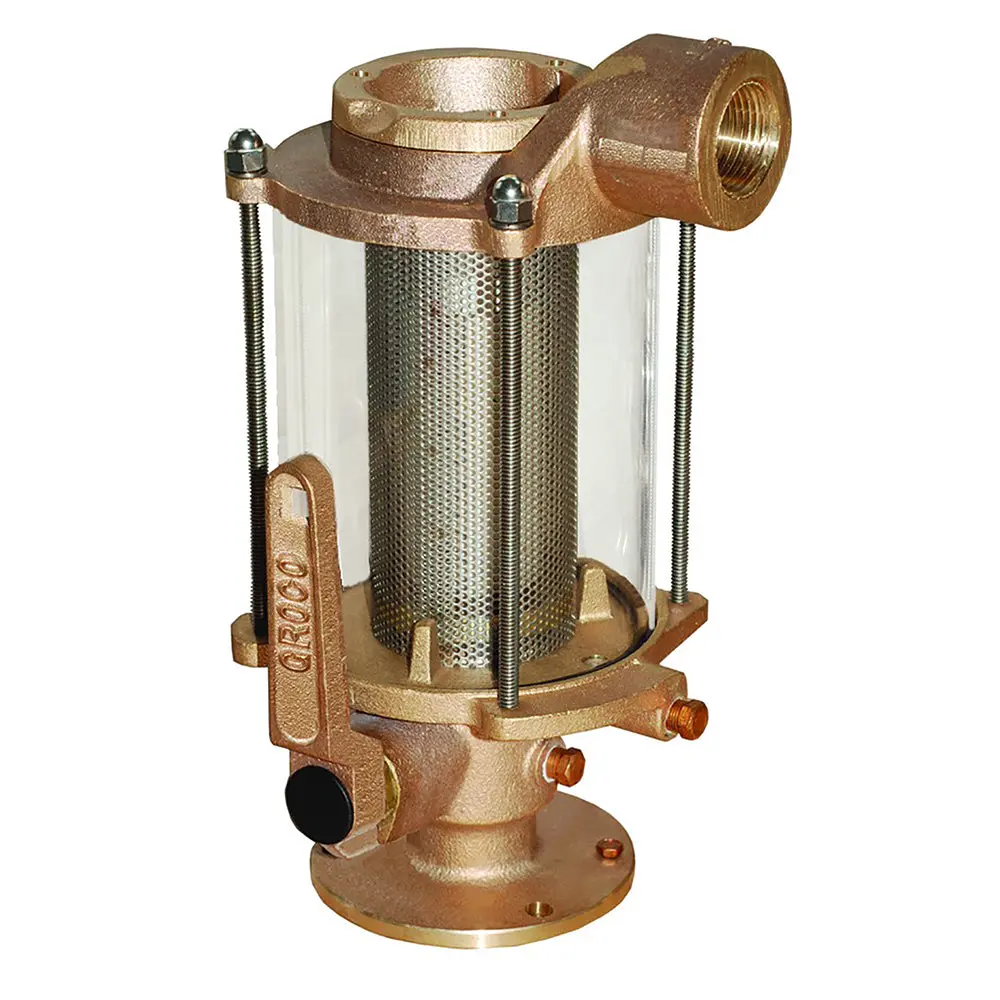 Groco 1-1/4" Ball Valve/Seacock  Raw Water Strainer Combo [Bvs-1250] 1