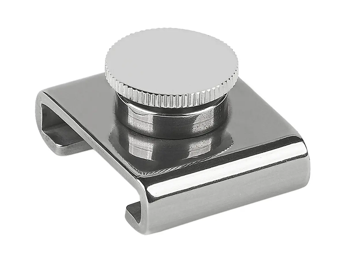 Schaefer 1 1/4" S.S. T-Track Slider - Adj. Stop/ Screw Pin 1