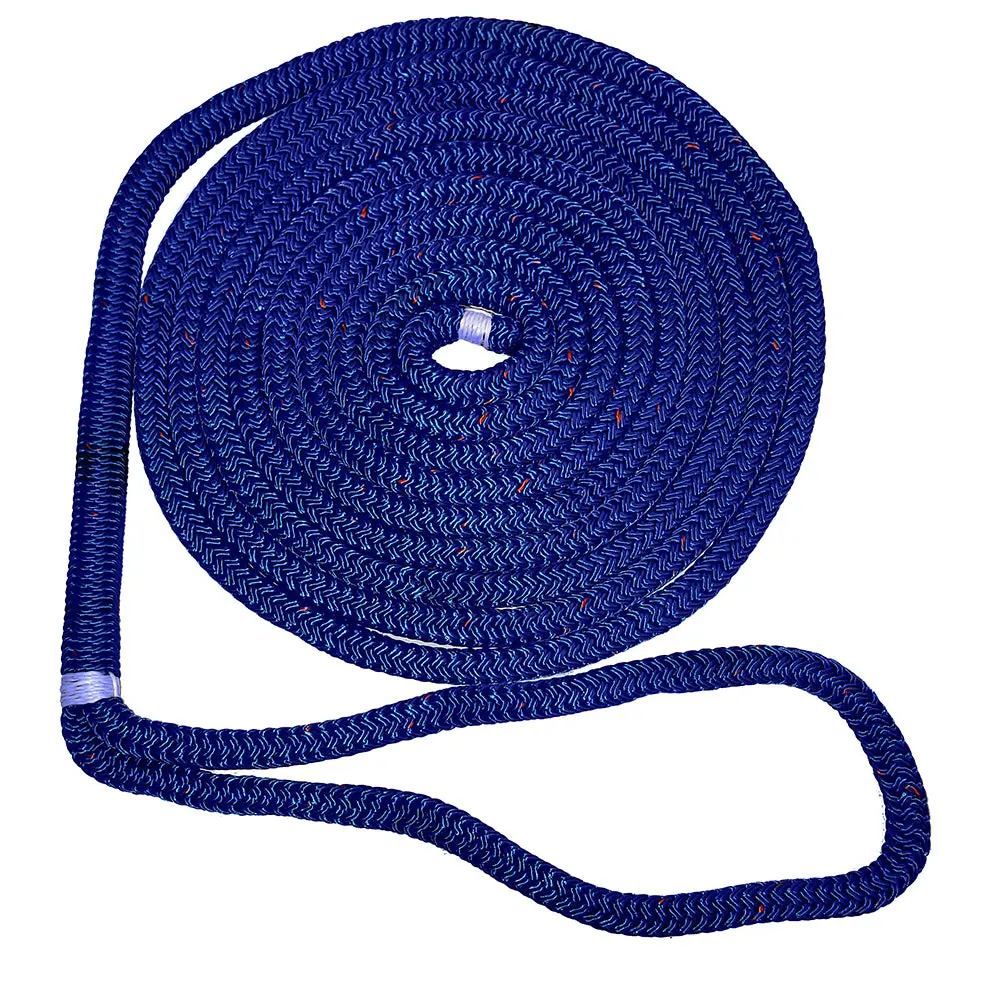 New England Ropes 5/8" Double Braid Dock Line - Blue W/Tracer - 15 [C5053-20-00015] 1