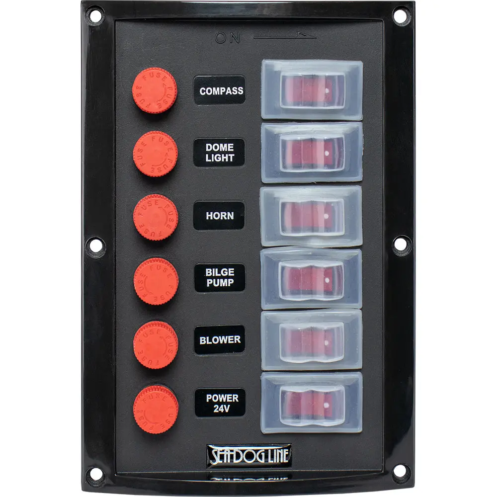 Sea-Dog Splash Guard Switch Panel Vertical - 6 Switch [424116-1] 1