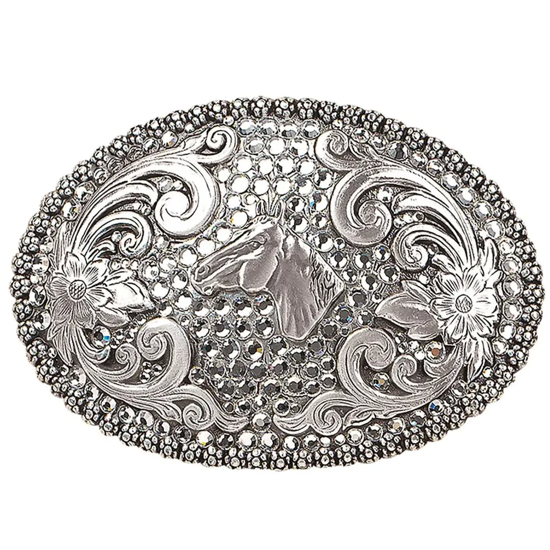 M&F Western Blazin Roxx Rhinestone Horse Buckle 1