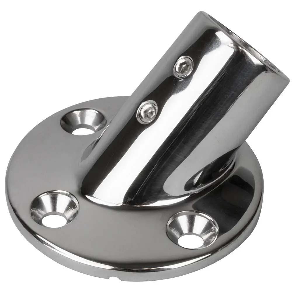 Sea-Dog Rail Base Fitting 2-3/4" Round Base 45 316 Stainless Steel - 1" Od [280451-1] 1