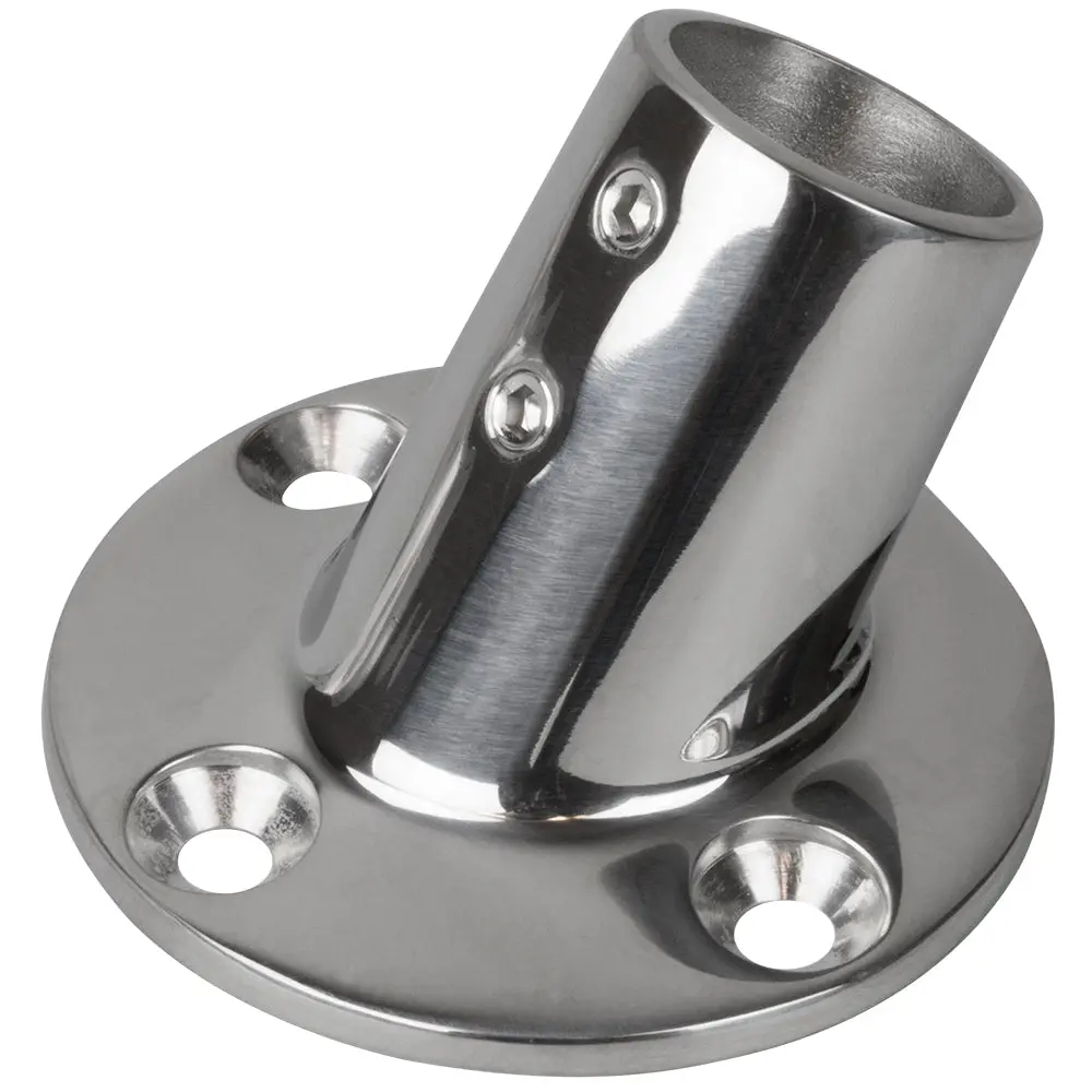 Sea-Dog Rail Base Fitting 2-3/4" Round Base 60 316 Stainless Steel - 1" Od [280601-1] 1