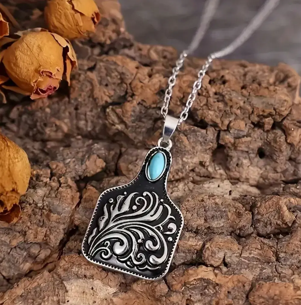 Tooled Tag Necklace 1