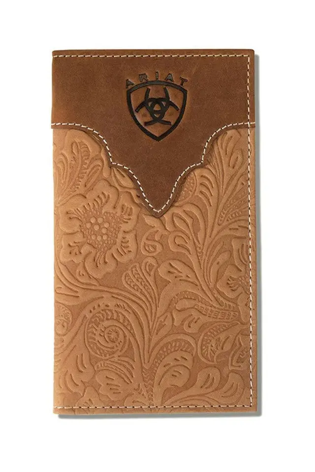 Ariat Floral Embossed Rodeo Wallet 1