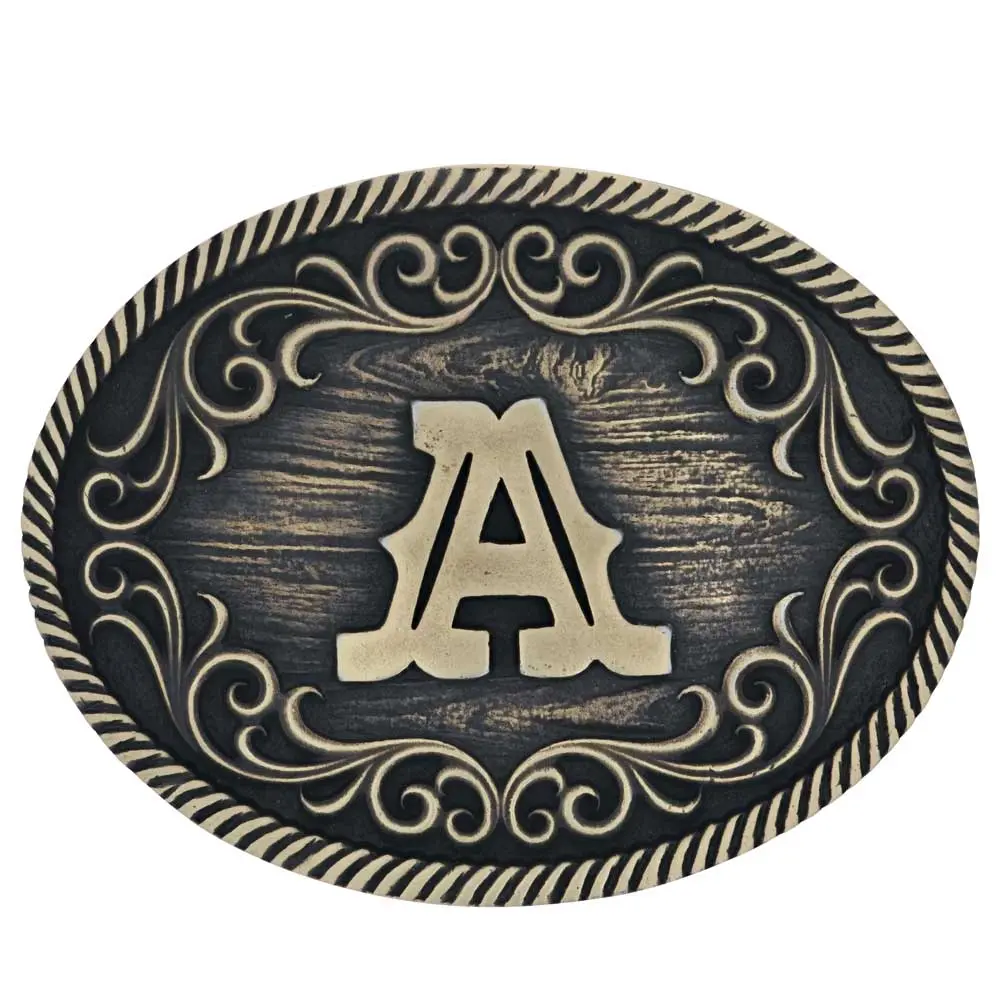 Montana Silversmiths A Initial Belt Attitude Buckle 1