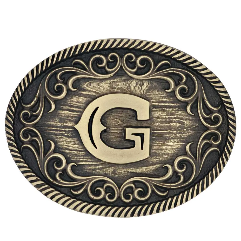 Montana Silversmiths G Initial Belt Attitude Buckle 1