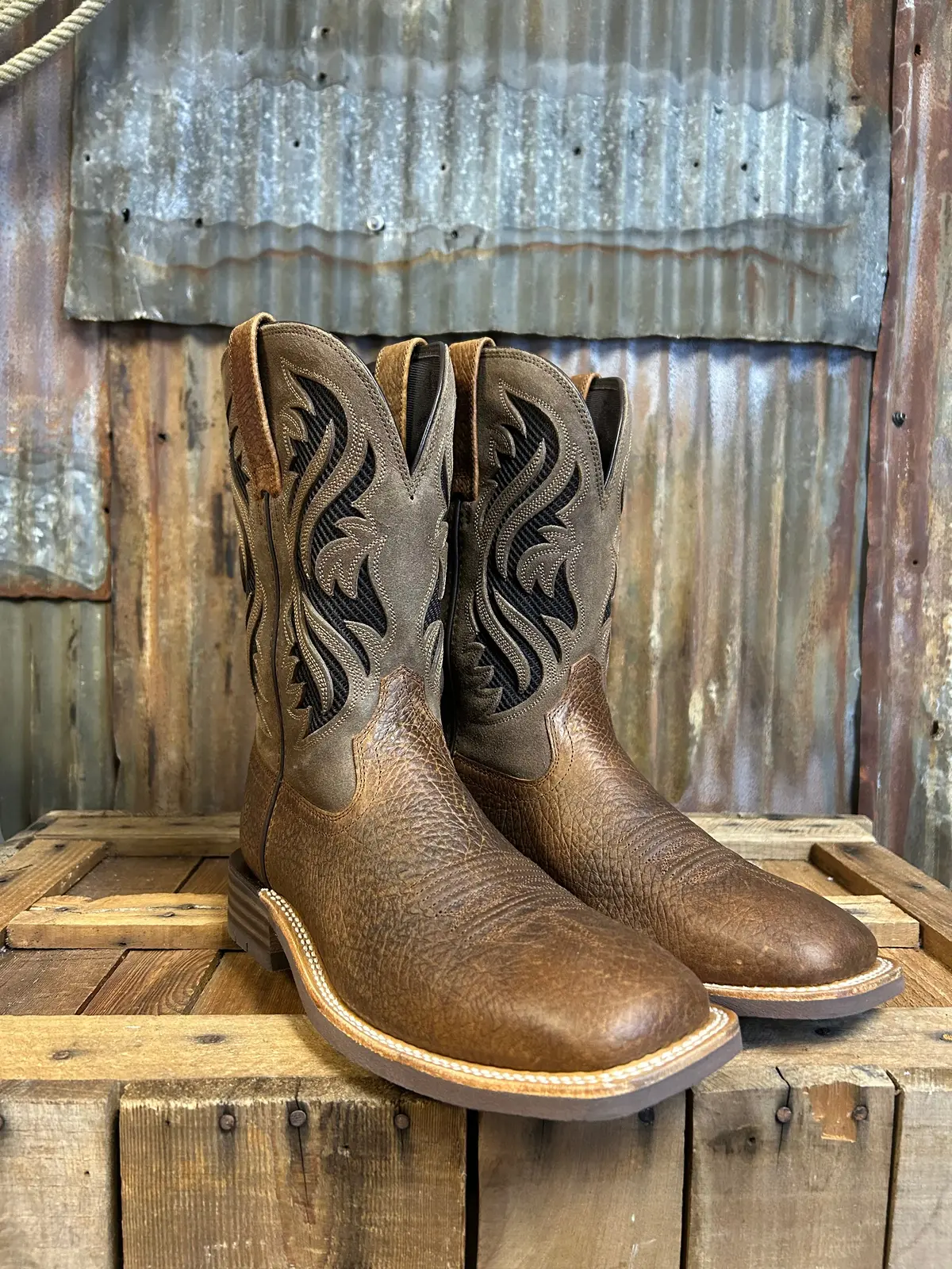 Ariat Kanyon Toughstock Venttek Wide Square Toe Cowboy Boot 1