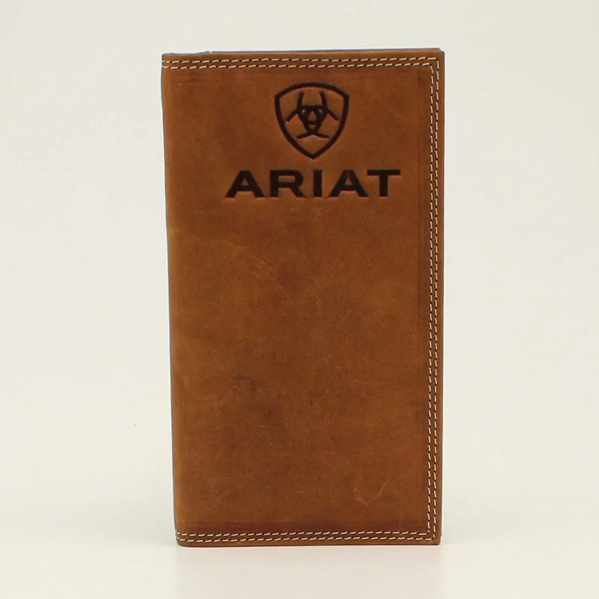 Ariat Embossed Logo Brown Rodeo Wallet 1