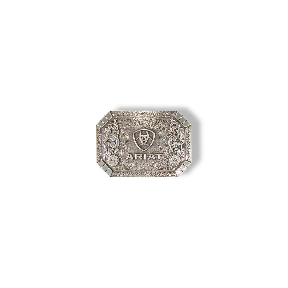 Ariat Floral Rectangle Belt Buckle 1
