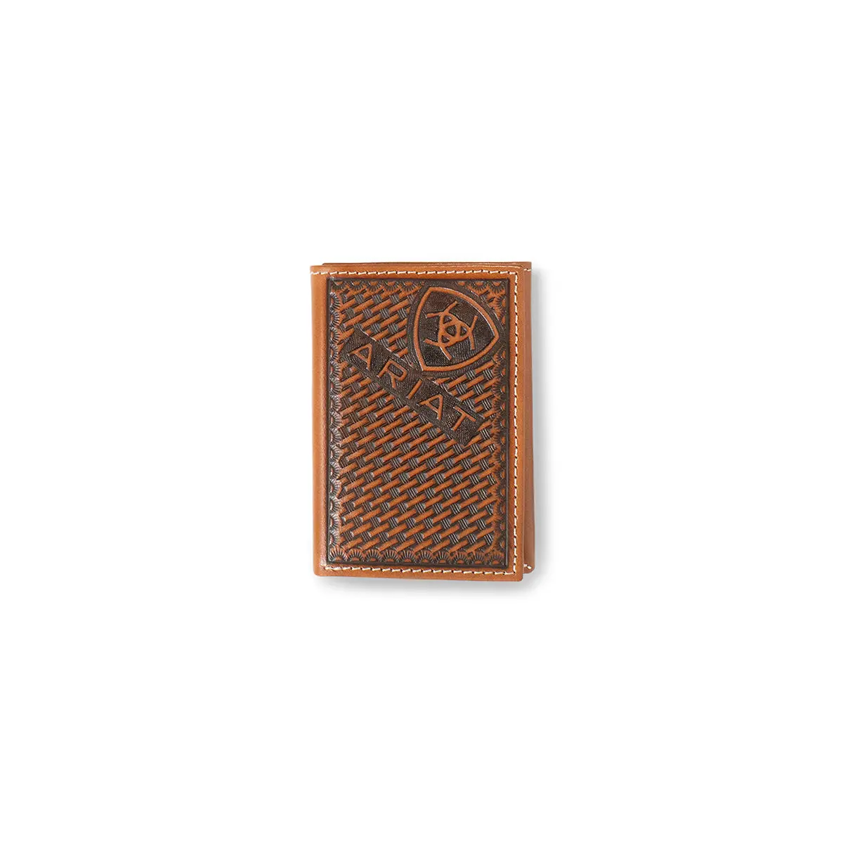 Ariat Sunburst Basketweave Trifold Wallet 1