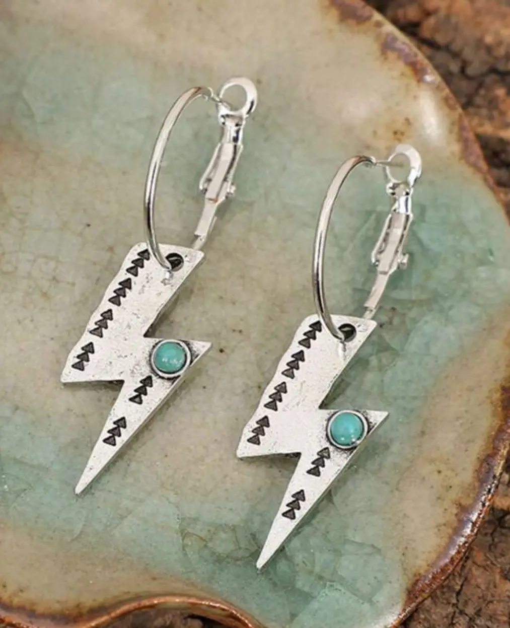 Lightening Hoop Earrings 1