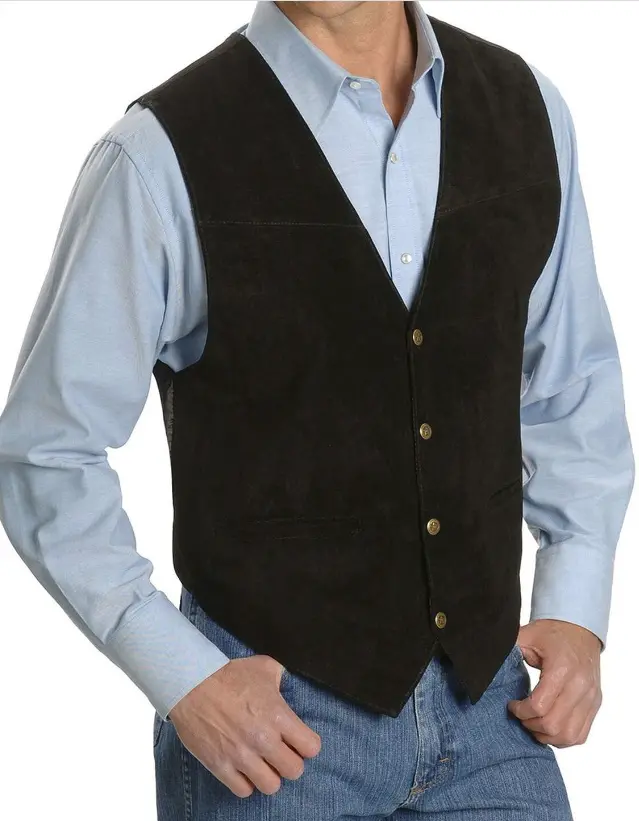 Men's Scully's Suede Snap Front Vest (3 Color Options) 1