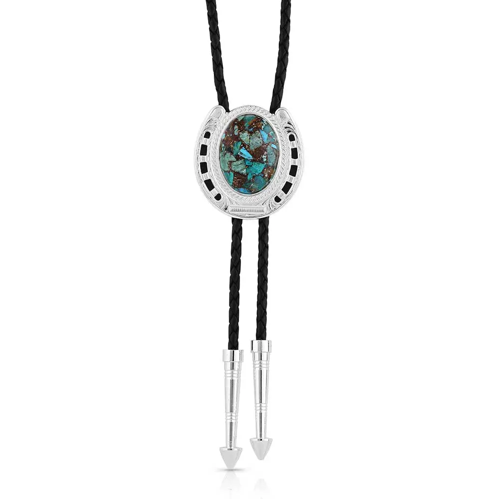 Montana Silversmiths The Pioneer's Turquoise Bolo Tie 1
