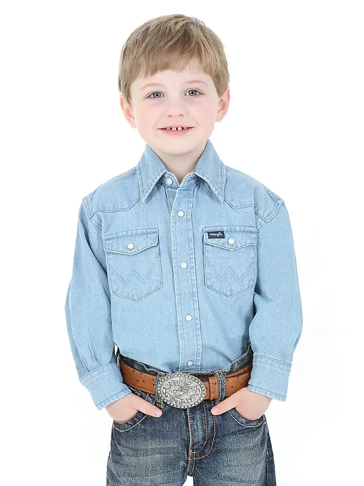 Wrangler Cowboy Cut Denim Snap Shirt 1