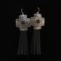 Blazin Roxx Earrings Leather Tassel 1
