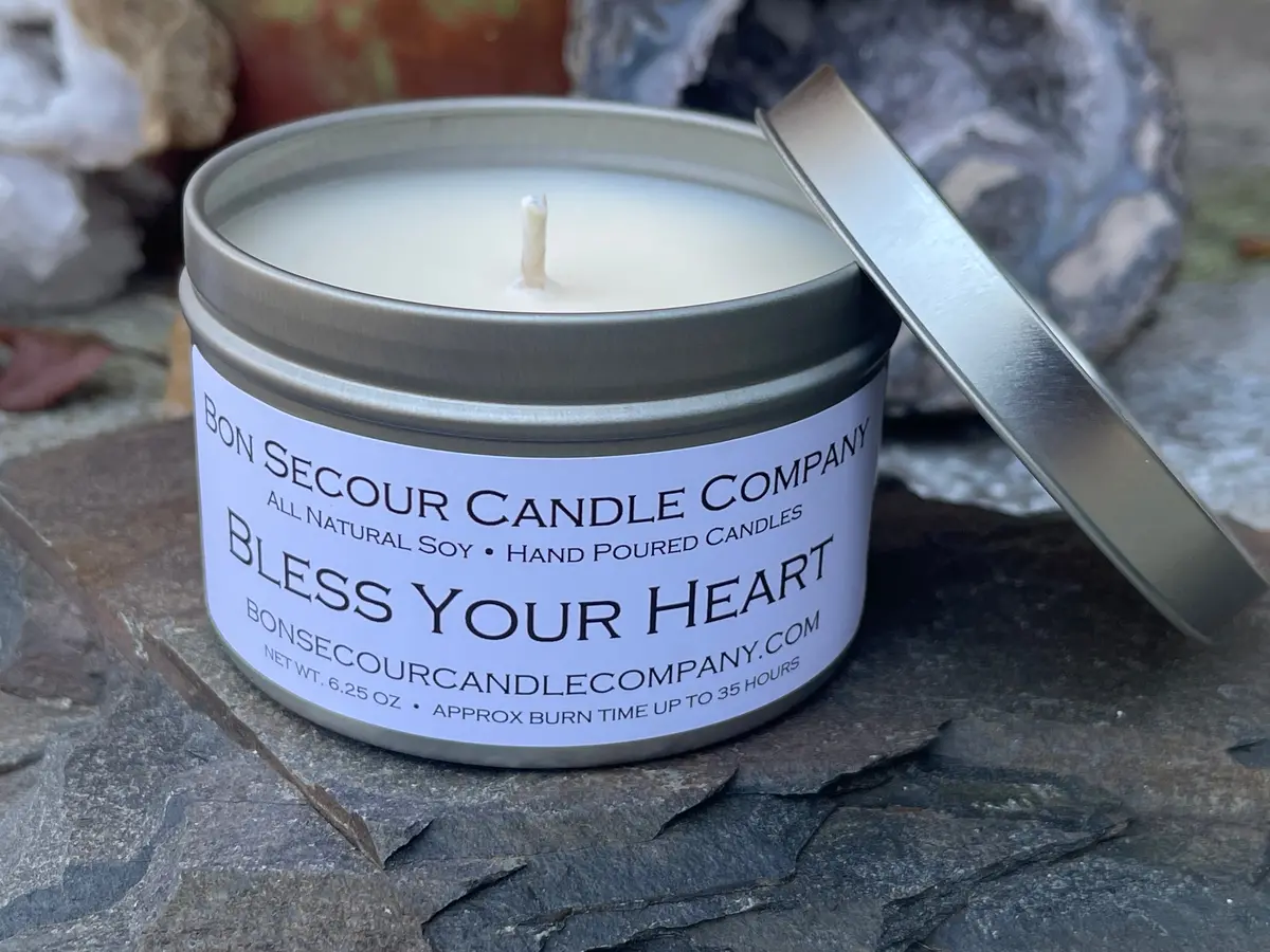 Bless Your Heart Soy Candle Tin 1