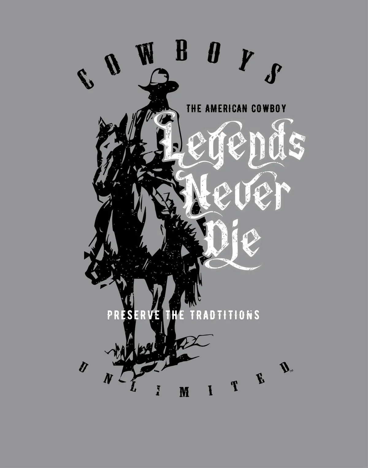 Moss Brothers Men's Shirt - Cowboys Unlimited - Legends 1