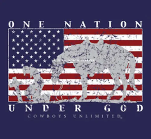 Moss Brothers Men's Shirt - Cowboys Unlimited - Under God 1