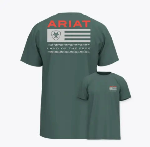Ariat Hidden Valley Flag Classic Fit T-Shirt 1