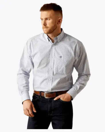 Ariat Mens Wrinkle Free Danny Classic Fit Shirt 1