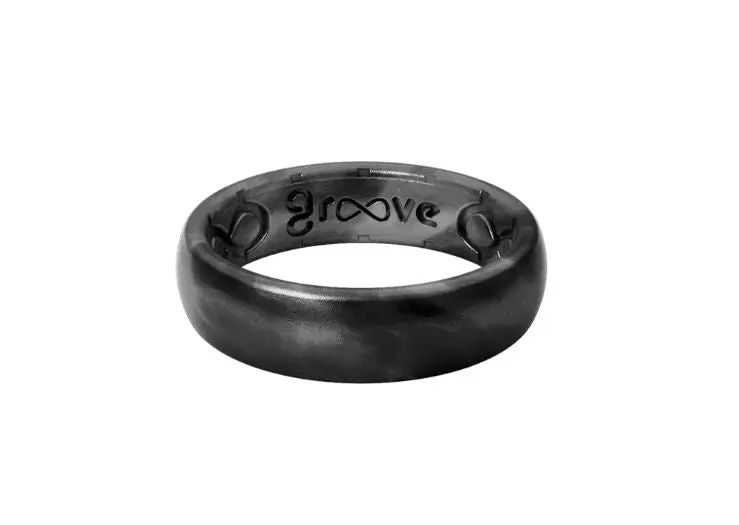 Groove Thin Black Pearl Ring 1