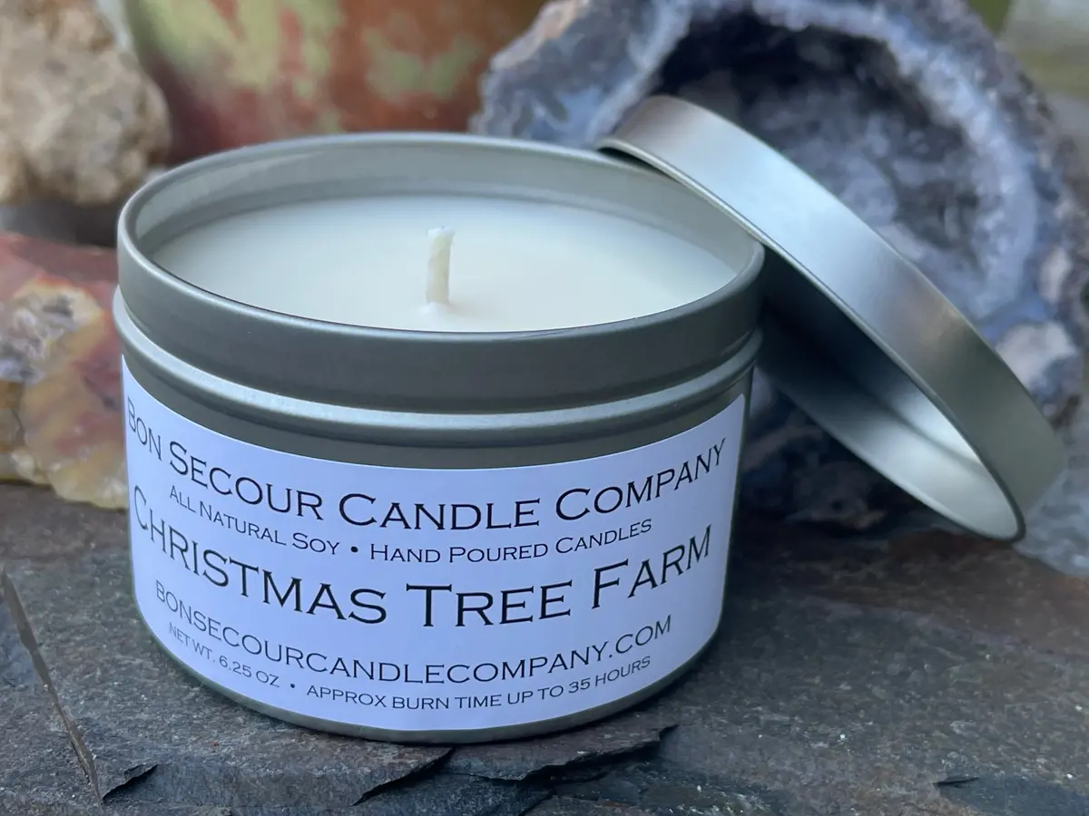 Christmas Tree Farm Soy Candle Tin 1