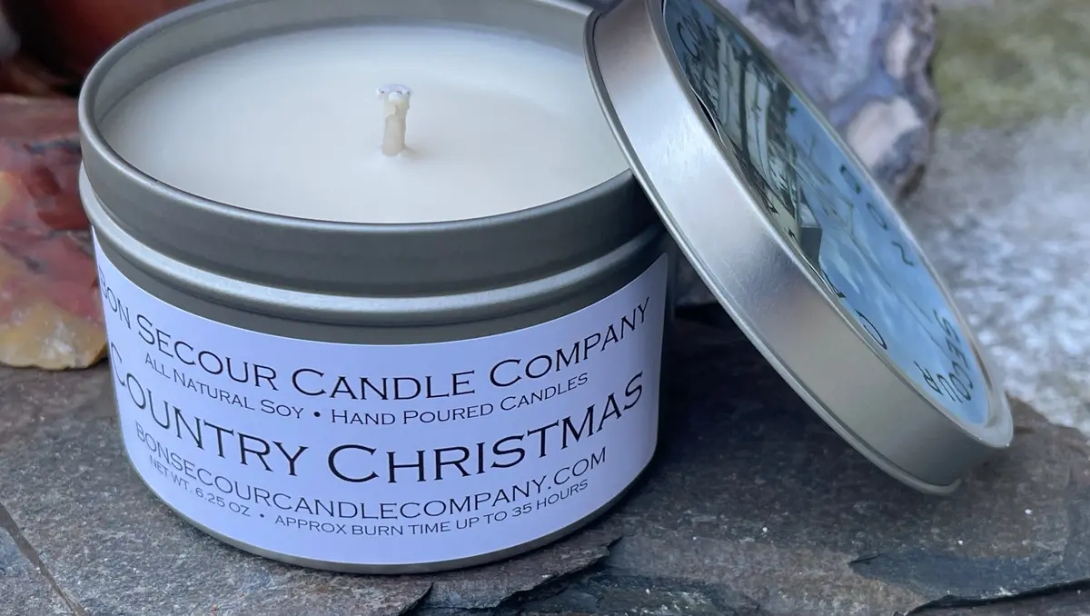 Country Christmas Soy Candle Tin 1