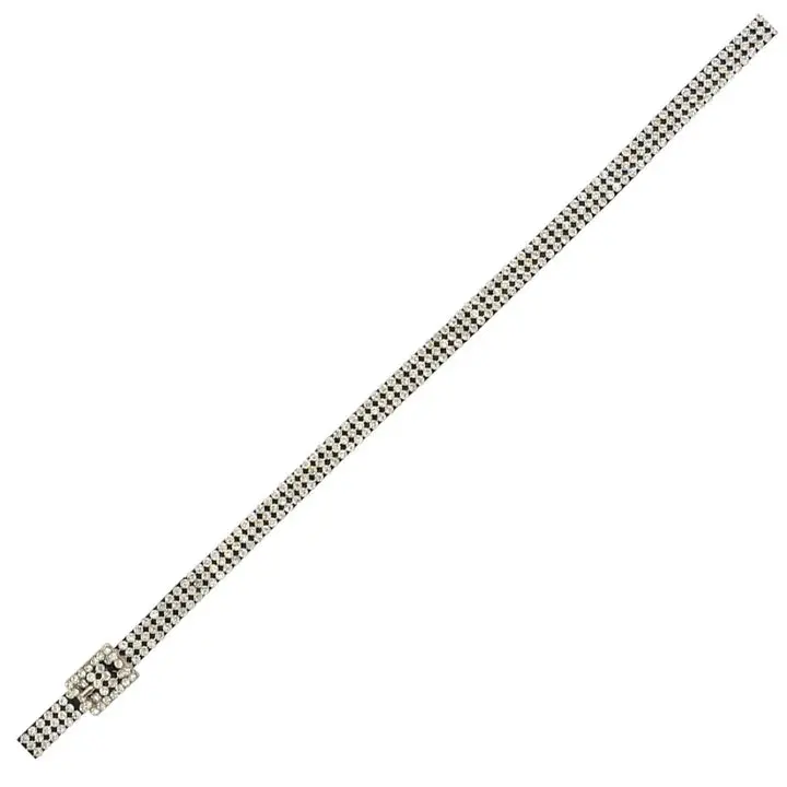 M&F 3D Belt Co. Clear Crystal Fashion Hatband Black 1