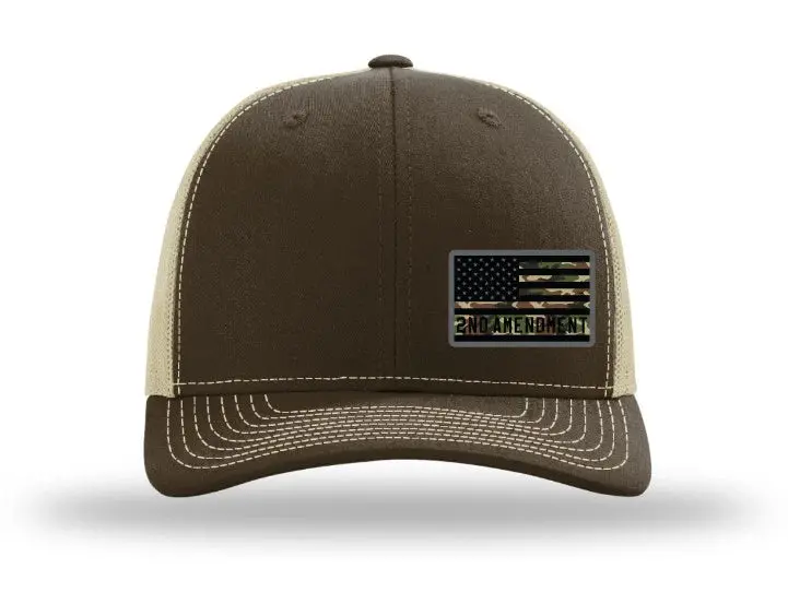 Dally Up 2Nd Amendment Brown/Khaki Ballcap 1