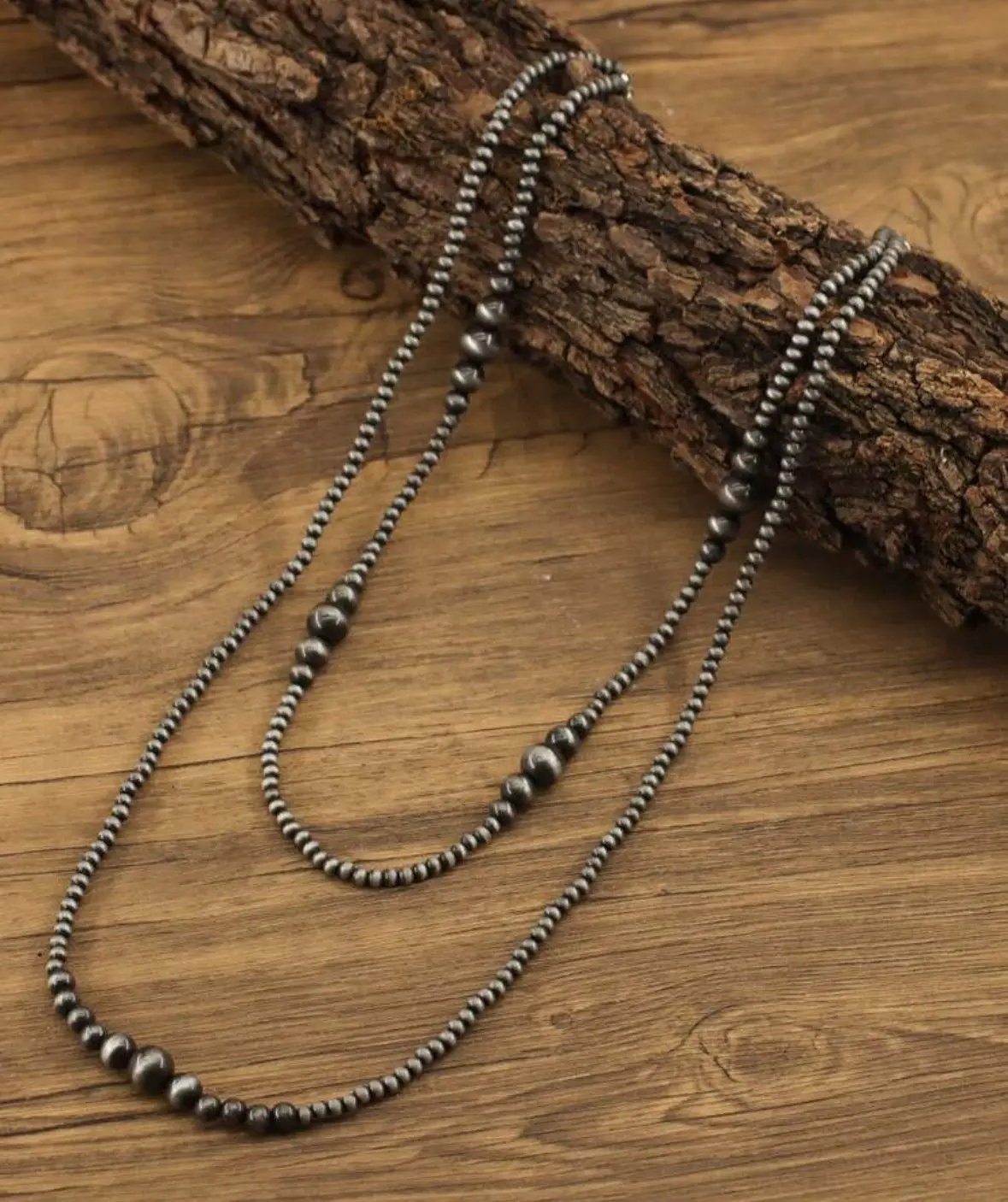 Layered Navajo Faux Pearl Necklace 1