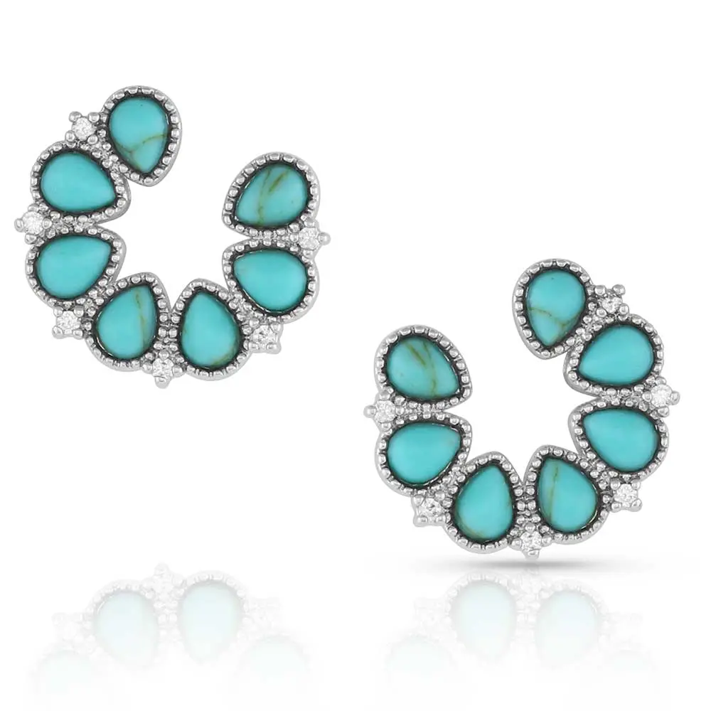 Montana Silversmiths Lucky Seven Turquoise Earrings 1