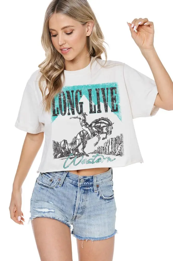 Zutter Long Live Western Crop Tee 1