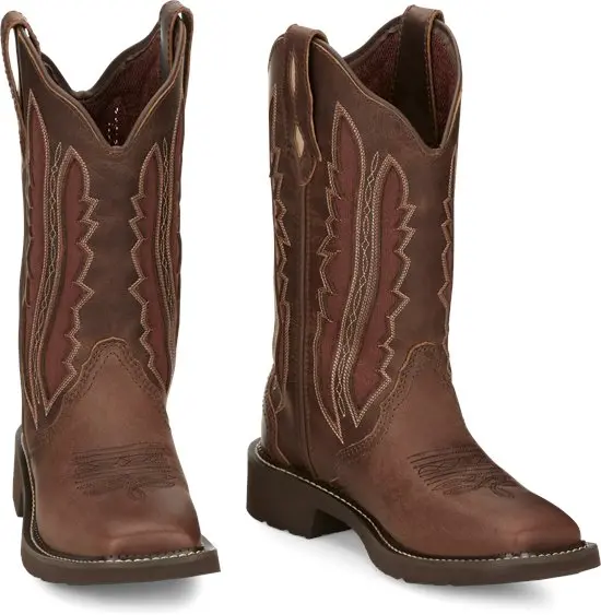 Justin 11" Paisley Spice Square Toe Western Boot 1