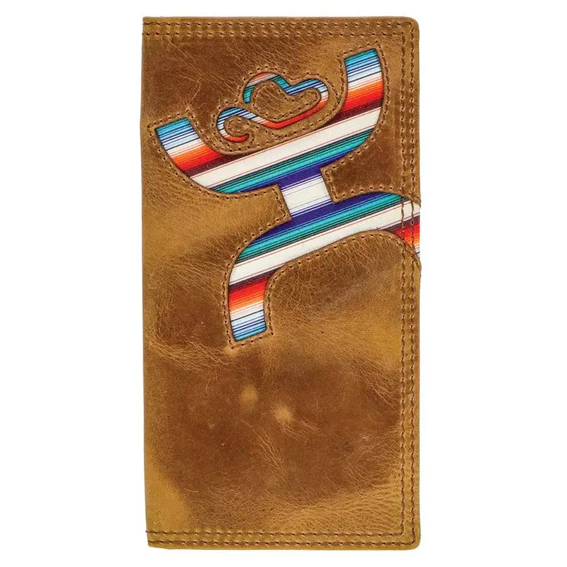 "Hooey Original " Rodeo Wallet Tan W/Sunset Serape Print 1