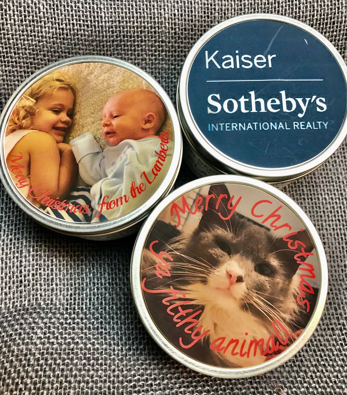 Personalized Holiday Soy Candle Tins 1