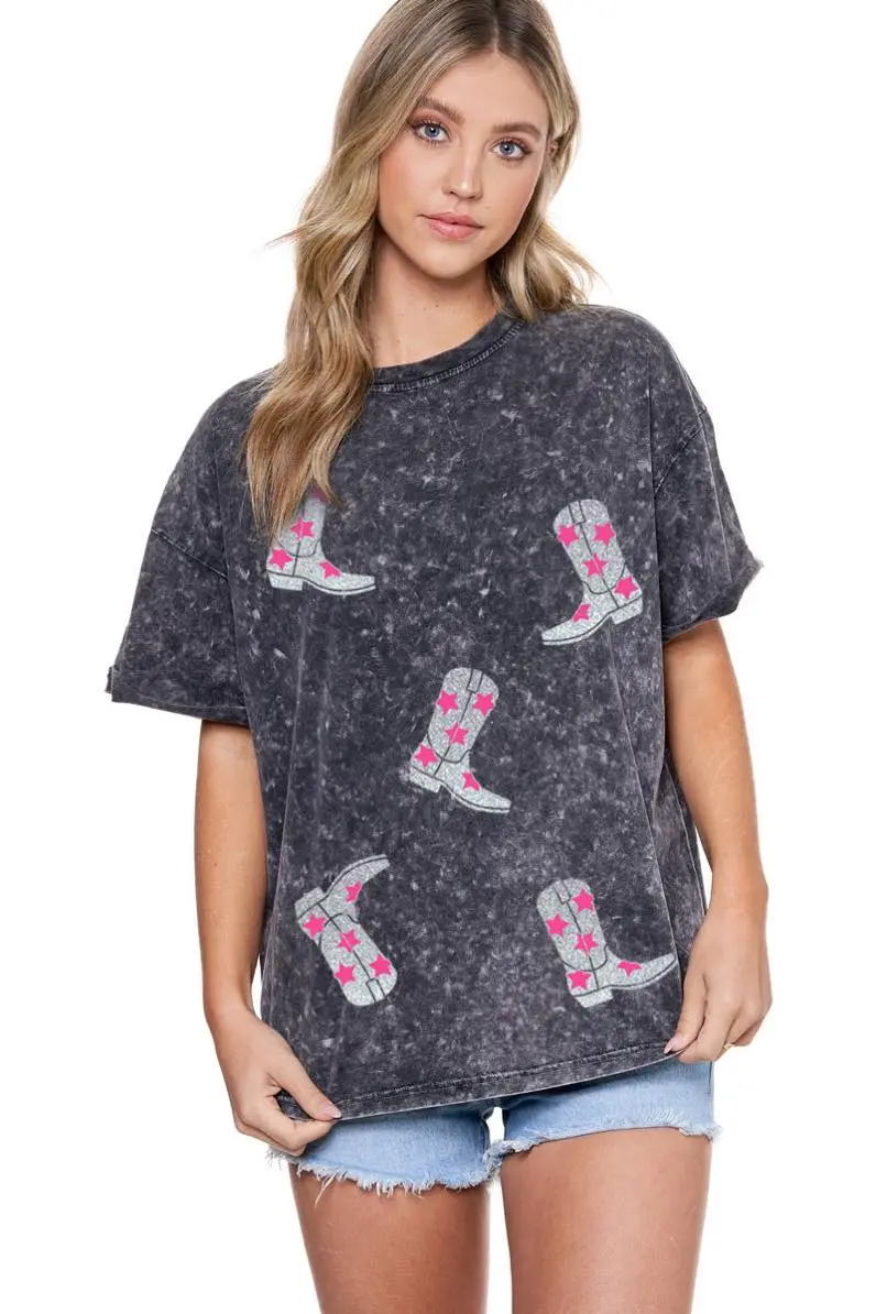 Zutter Sparkly Boots Tee 1