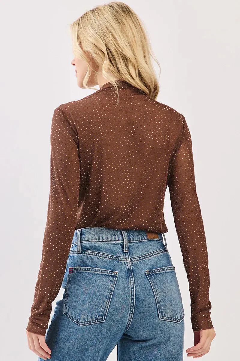 Zutter Rhinestone Mesh Top 2
