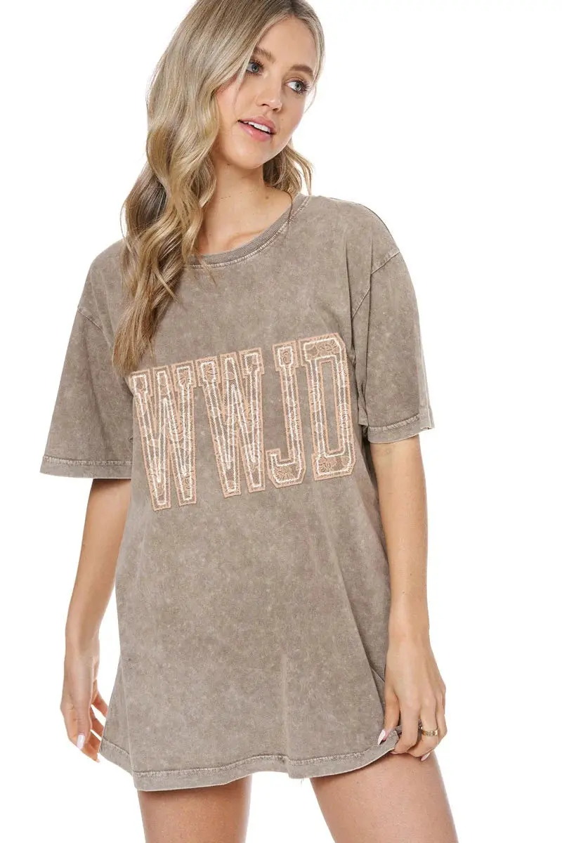 Zutter Wwjd Graphic Boyfriend Tee 1