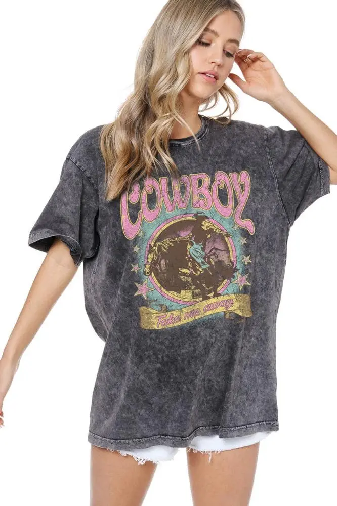 Zutter Cowboy Take Me Away Vintage Graphic Tee 1