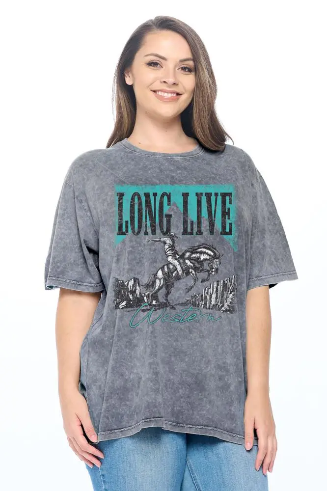 Zutter Long Live Western Curvy Tee 1