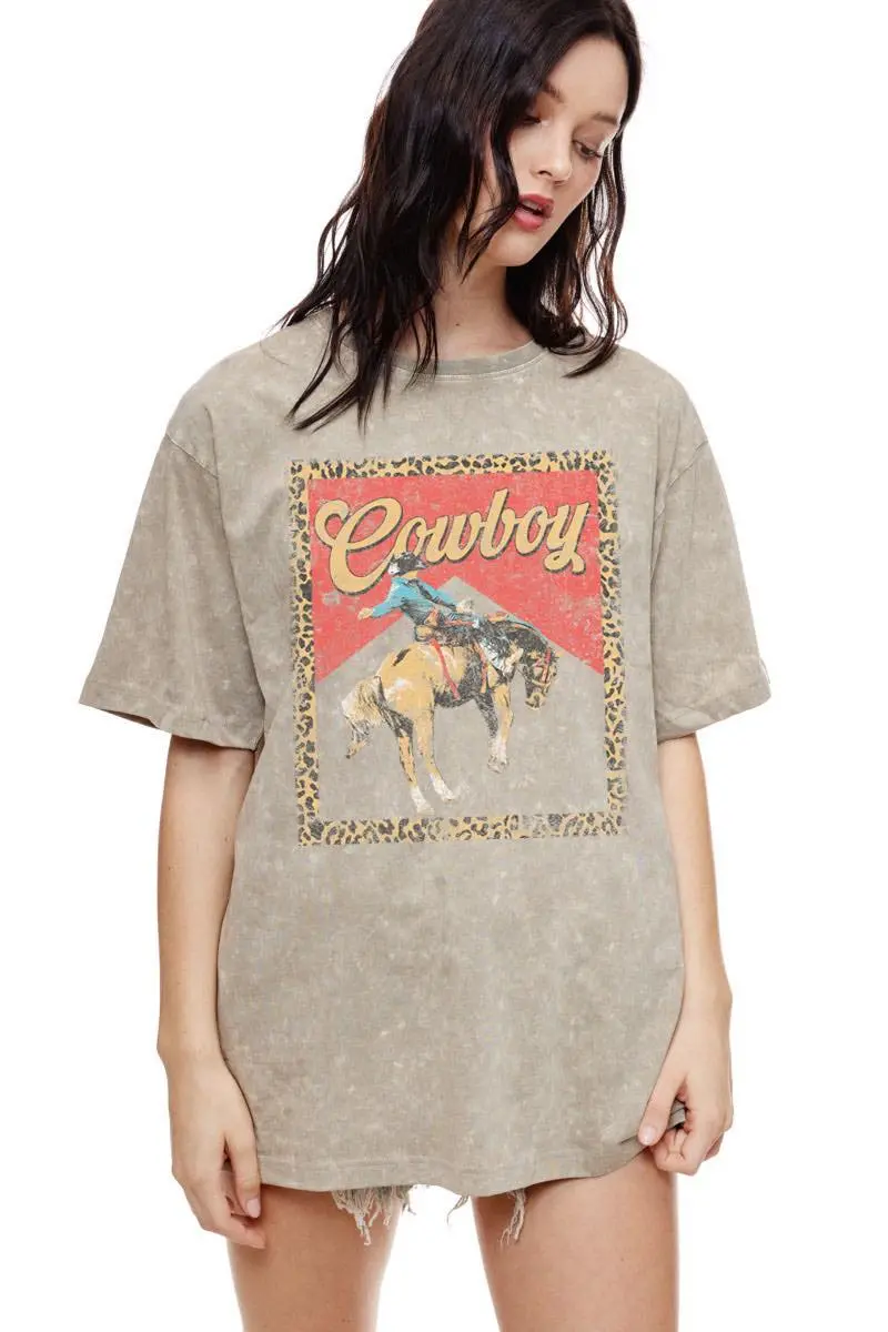 Zutter Cowboy Leopard Frame Graphic Tee 1