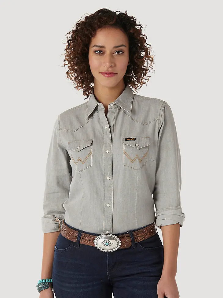Wrangler Long Sleeve Western Snap 1