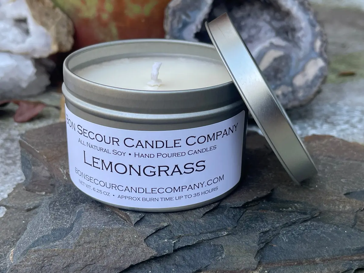 Lemongrass Soy Candle Tin 1